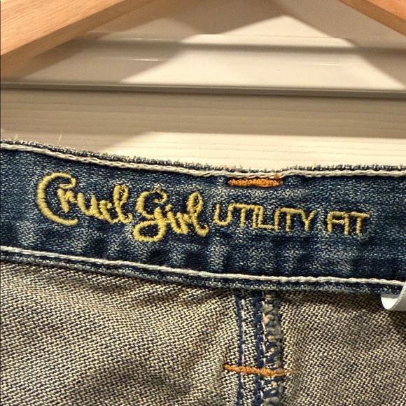 Cruel Girl Dark Wash Straight Leg Jeans 13 XLong - Picture 3 of 6